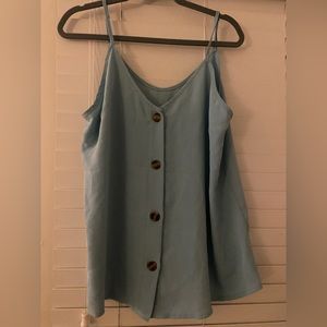 Baby Blue Button down Tank